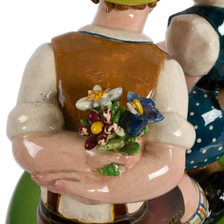 Signed Tarcisio Tosin Ceramic Courting Couple Figure-6
