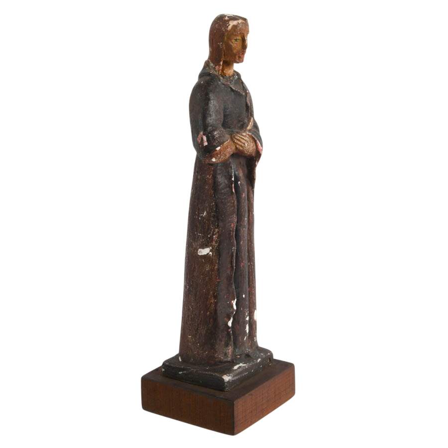 Antique Polychrome St. Francis of Assisi-8