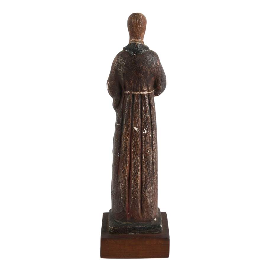 Antique Polychrome St. Francis of Assisi-7