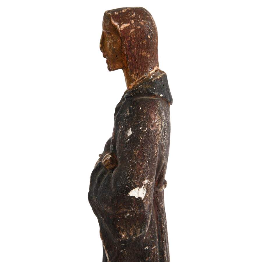 Antique Polychrome St. Francis of Assisi-6