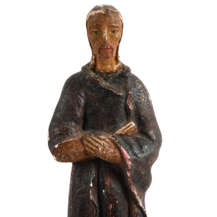 Antique Polychrome St. Francis of Assisi-2
