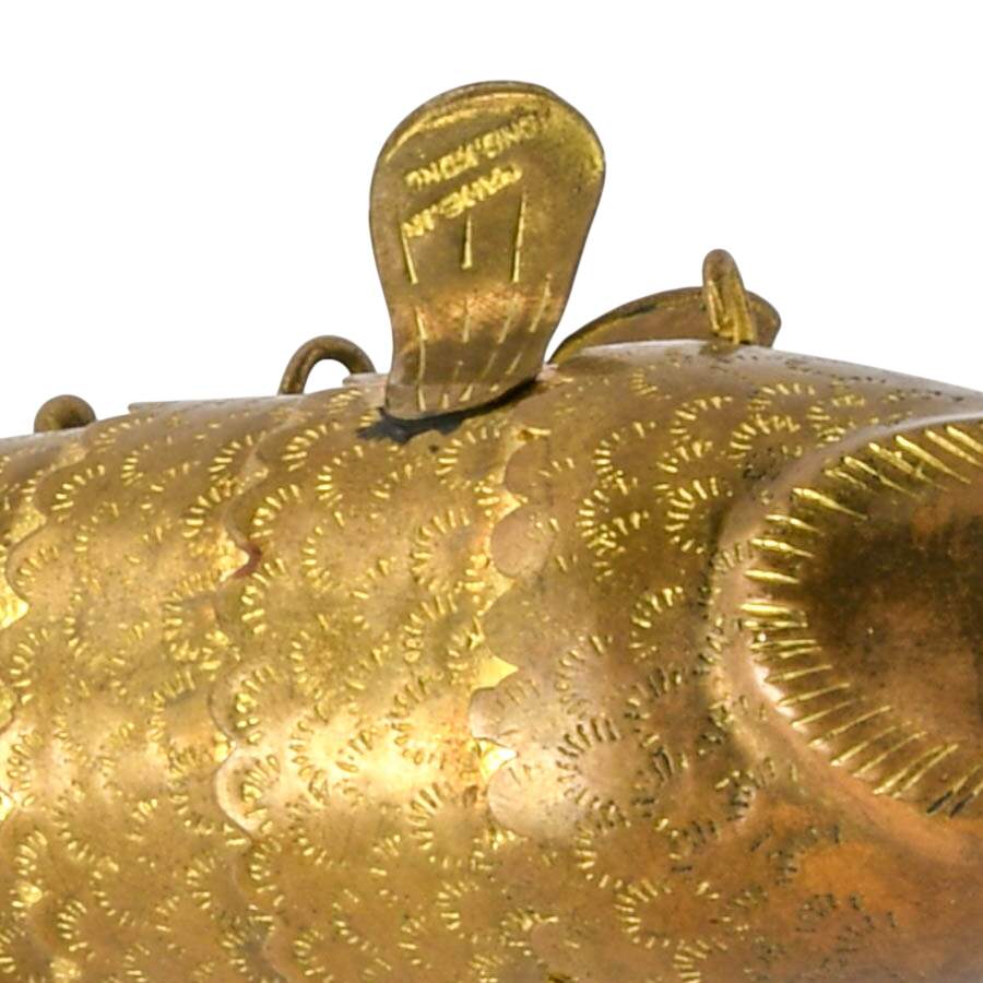 Antique Brass Articulated Fish Statue-3