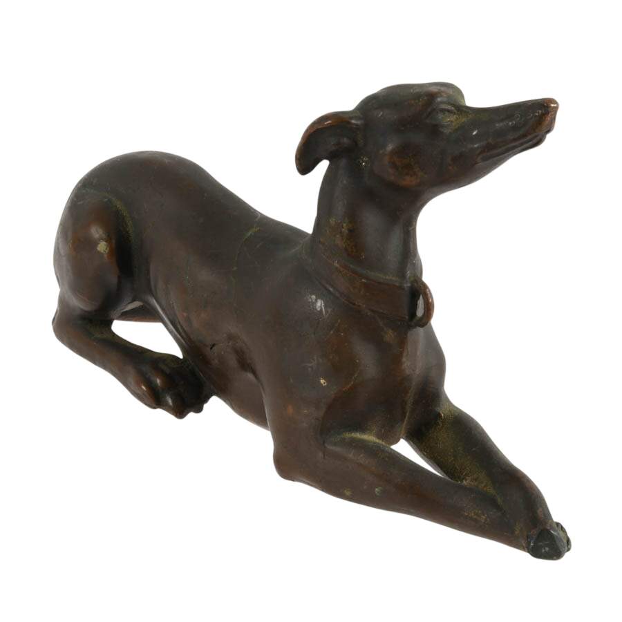 Bronze Whippet Dog Statue-4