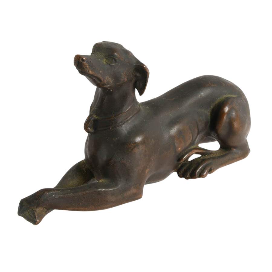 Bronze Whippet Dog Statue-3