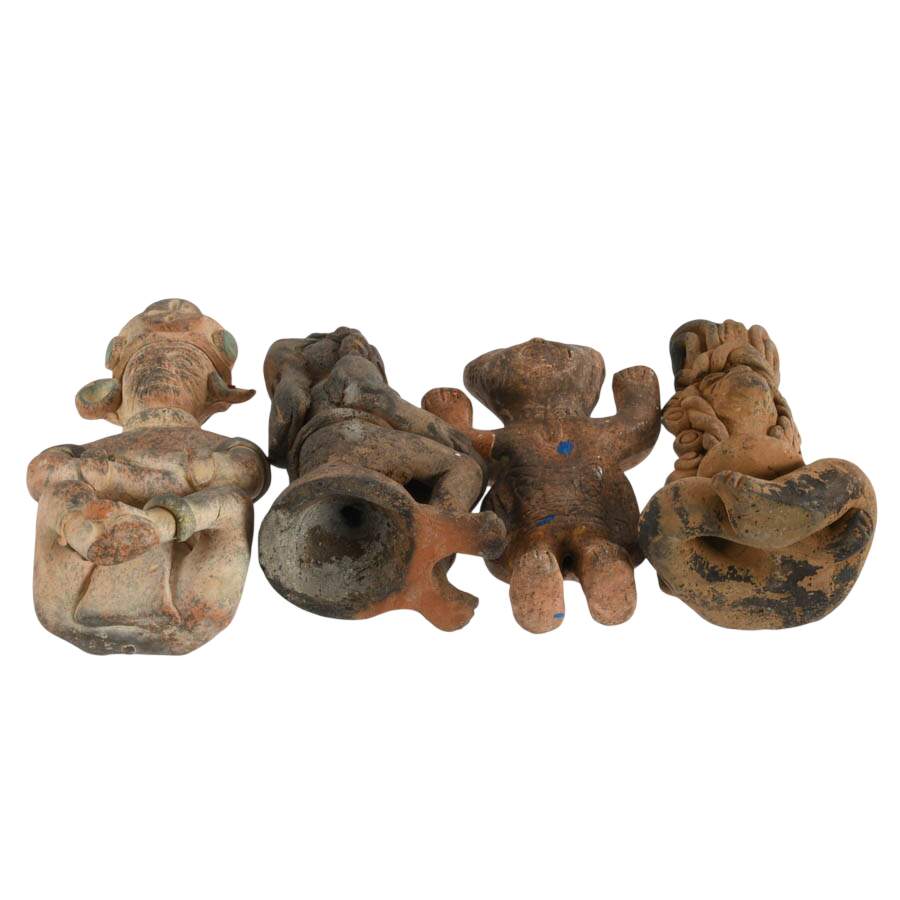 Grouping of Four Small Pre-Columbian Replica Figurines-10