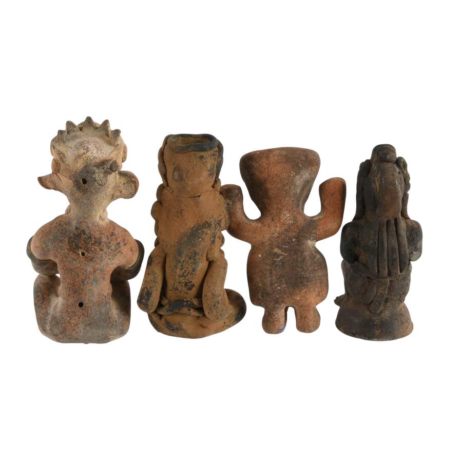 Grouping of Four Small Pre-Columbian Replica Figurines-9