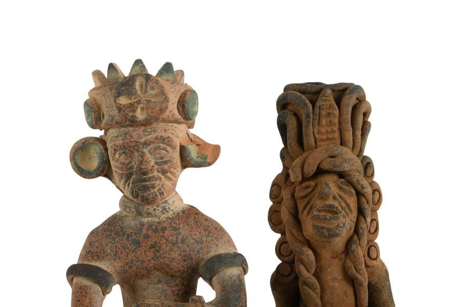 Grouping of Four Small Pre-Columbian Replica Figurines-3
