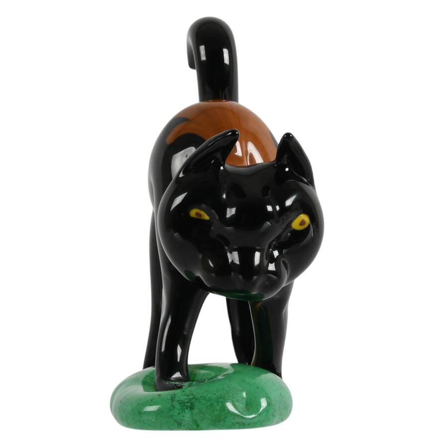 Pair of Art Glass Dog and Cat Figures-5