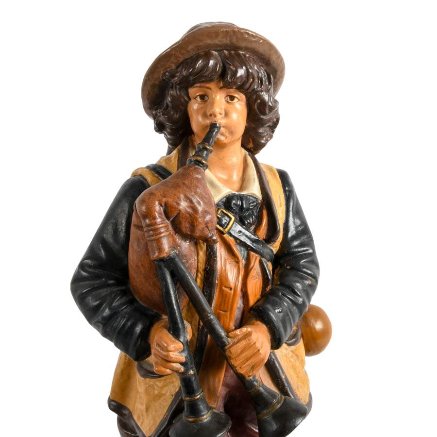 Painted Terracotta Boy and Girl Figures After Uffrecht & Co.-8