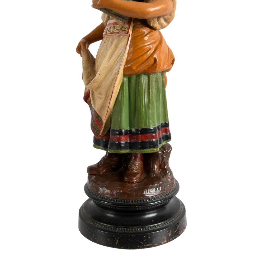 Painted Terracotta Boy and Girl Figures After Uffrecht & Co.-6
