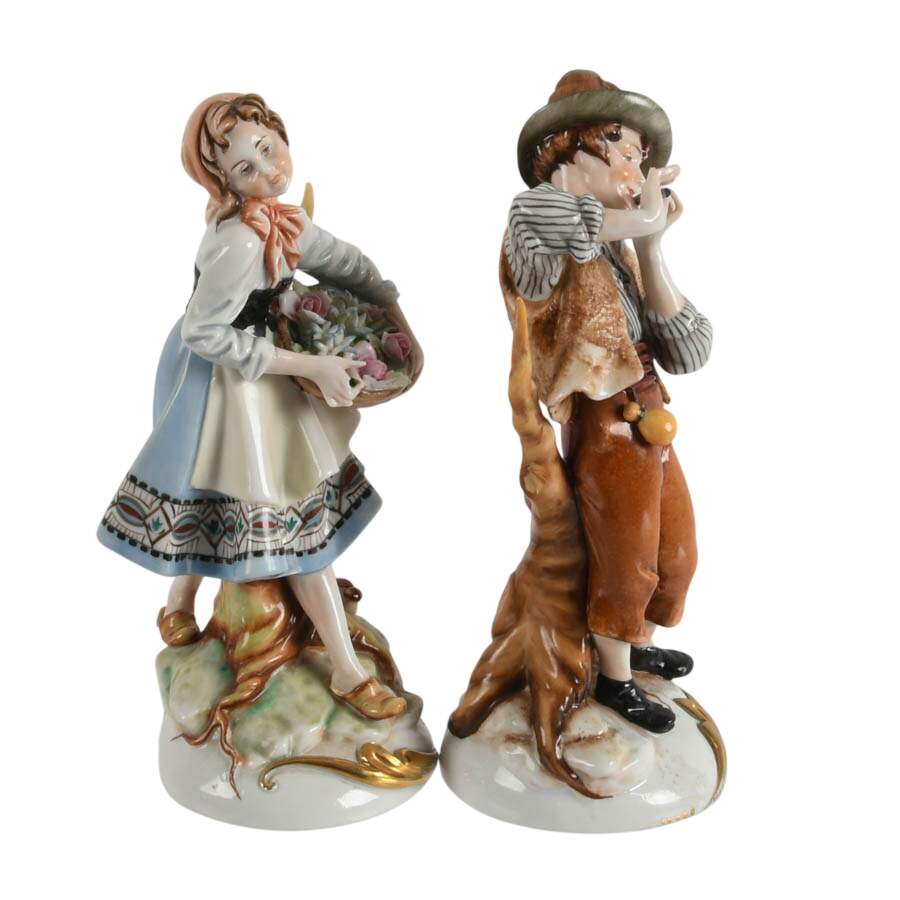 Pair of German Grafenthal Porcelain Pastoral Figurines-4