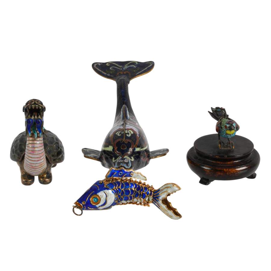 Group of Cloisonné and Enamel Animals-2