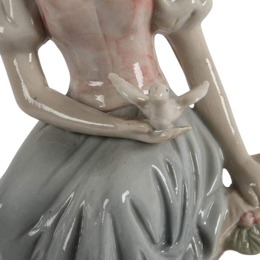 Pair of Lenwile Ardalt Artware Porcelain Mourning Dove Visit Figurines-6