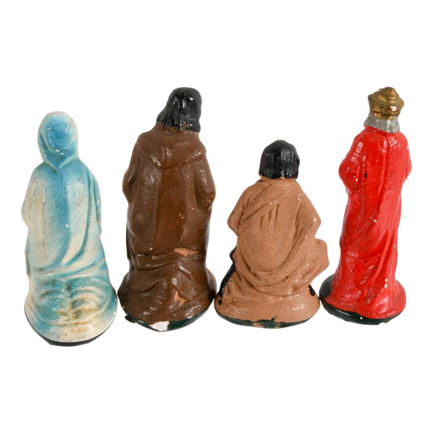 Mid-Century Modern Plaster Religious Scene-5