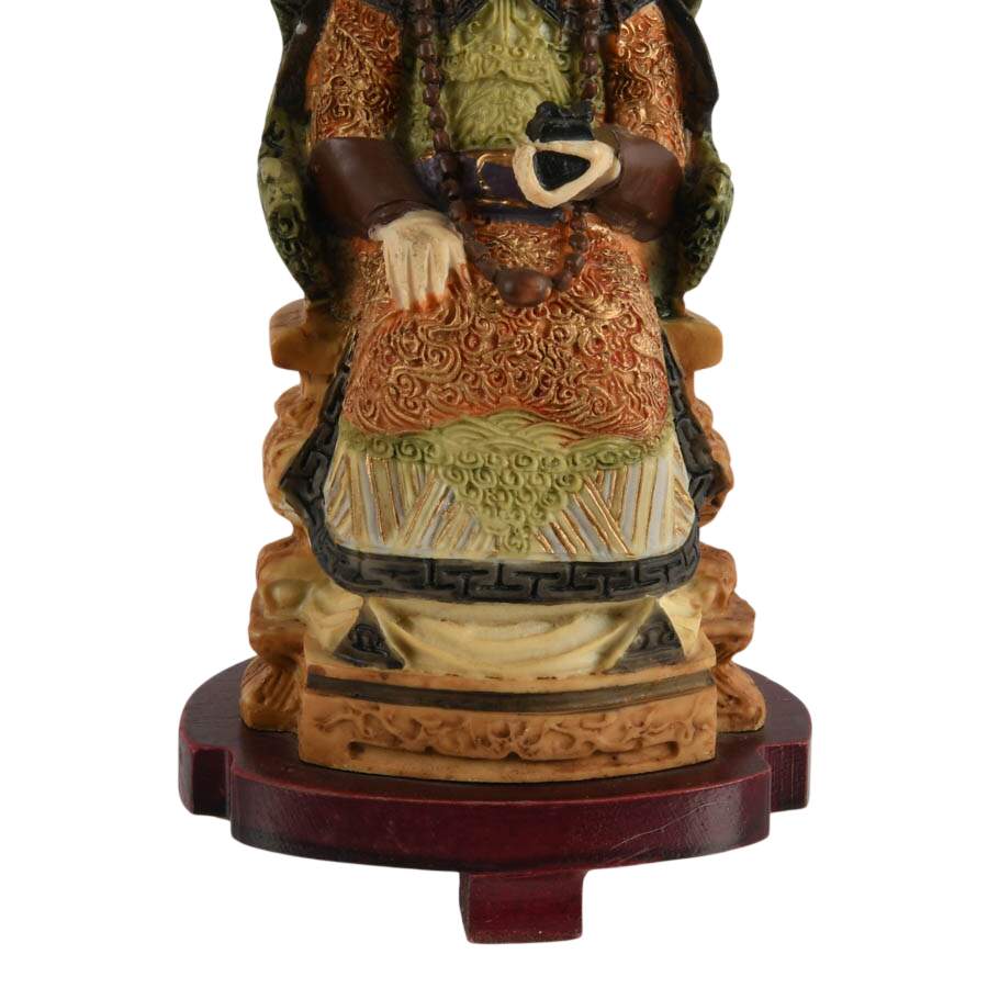 Pair of East Asian Emperor and Empress Resin Figures-9