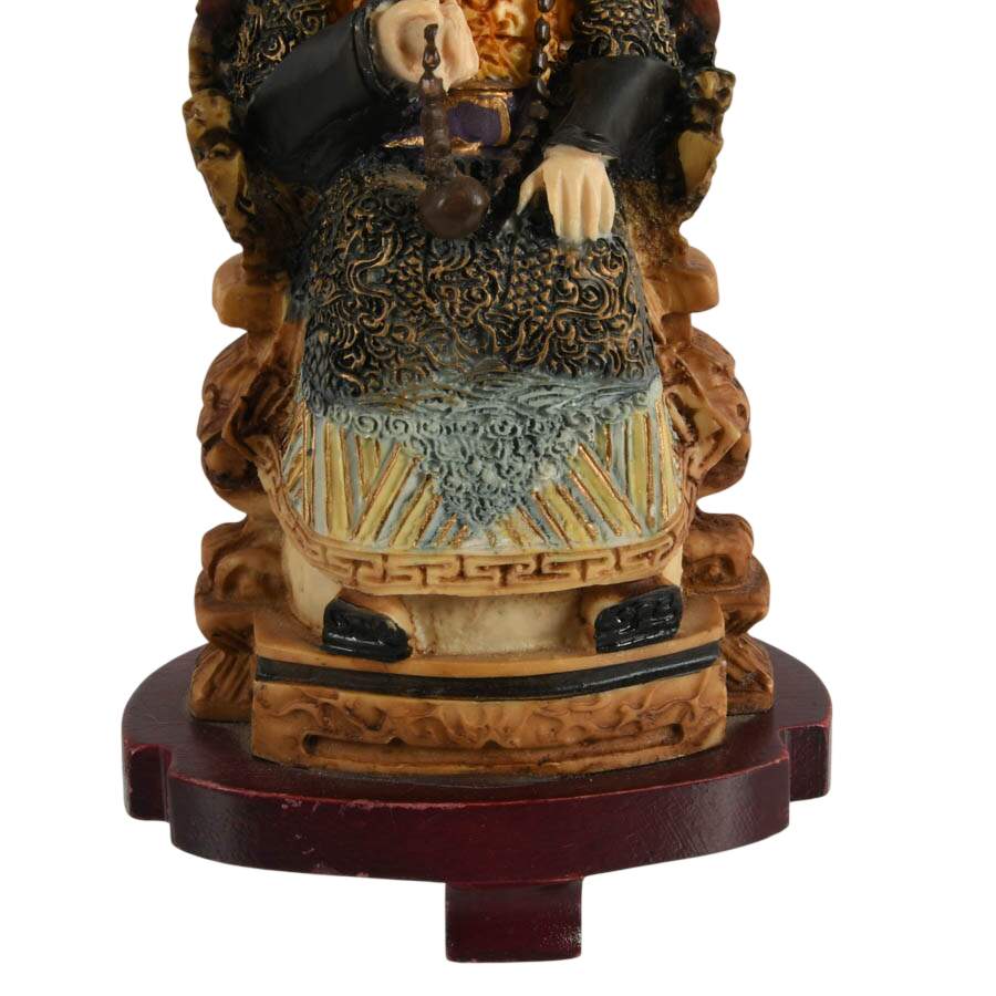 Pair of East Asian Emperor and Empress Resin Figures-7