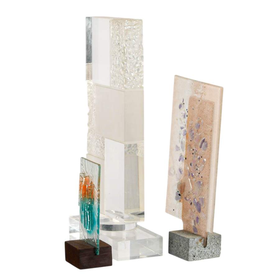Collection of Glass and Acrylic Mid-Century Modern Sculptures-3