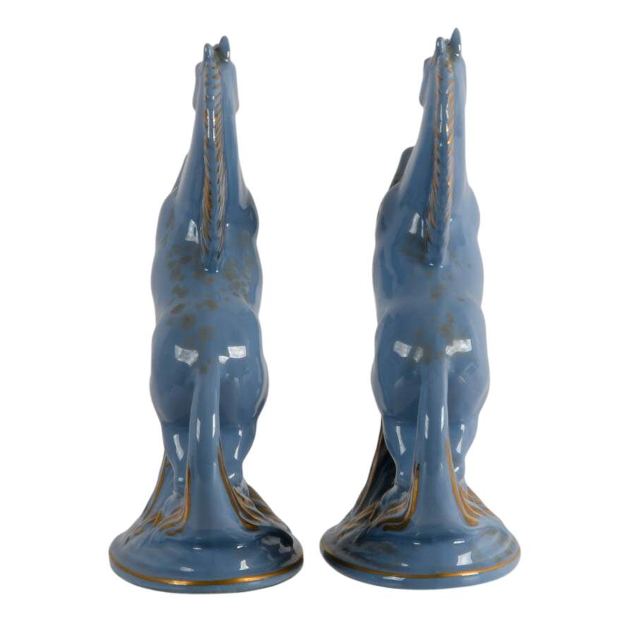 Pair of 60's Porcelain Horses Figurines-3