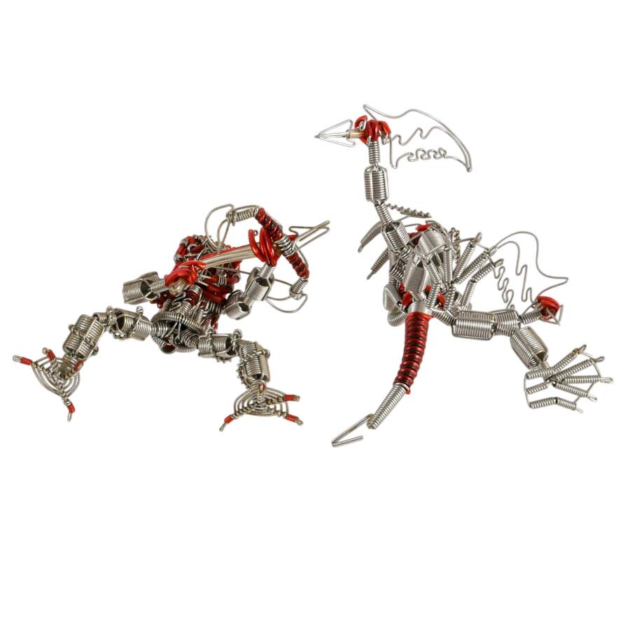 Pair of Hand-Made Wire Creatures-11