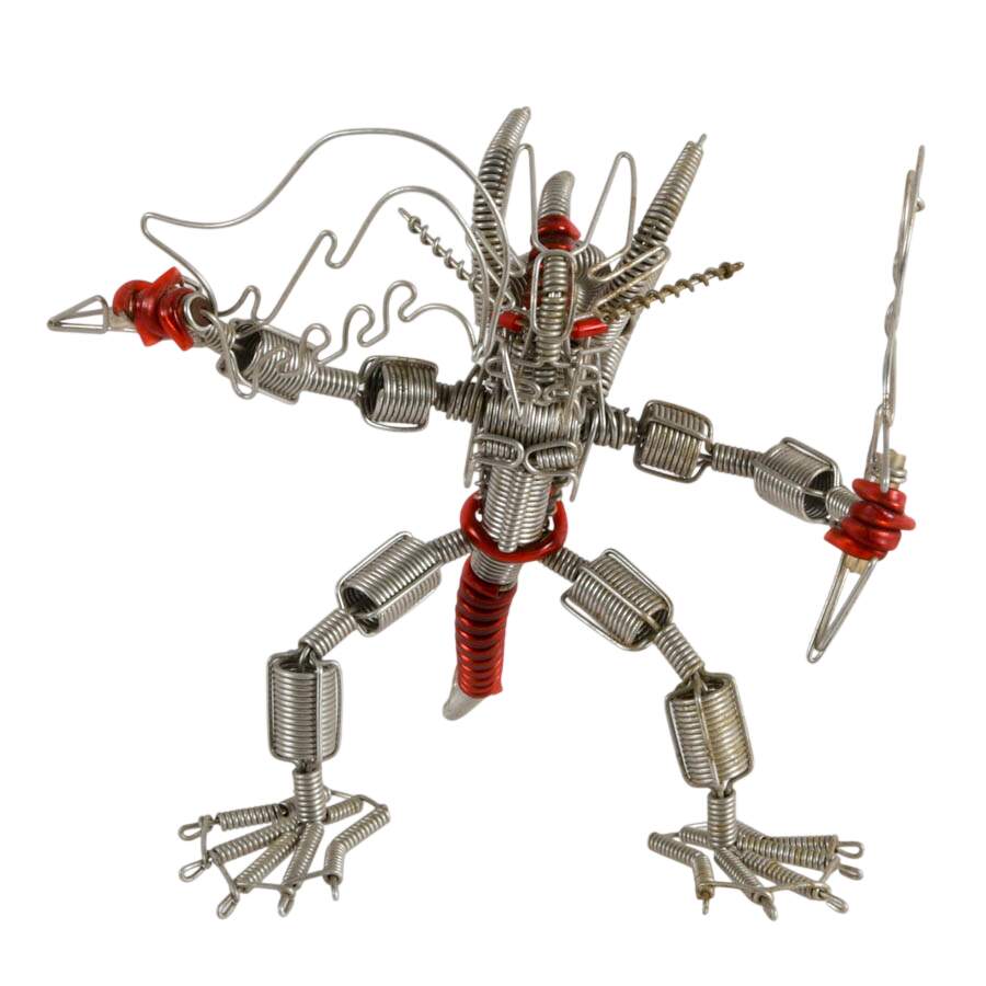 Pair of Hand-Made Wire Creatures-8