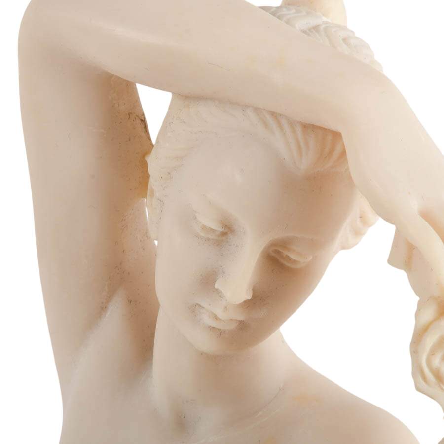 Pair of Alabaster Aphrodite Table Statues-5