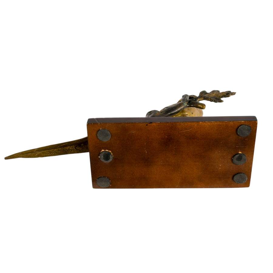 Bronze Pheasant Sculpture on Base After Alfred Dubucand-7