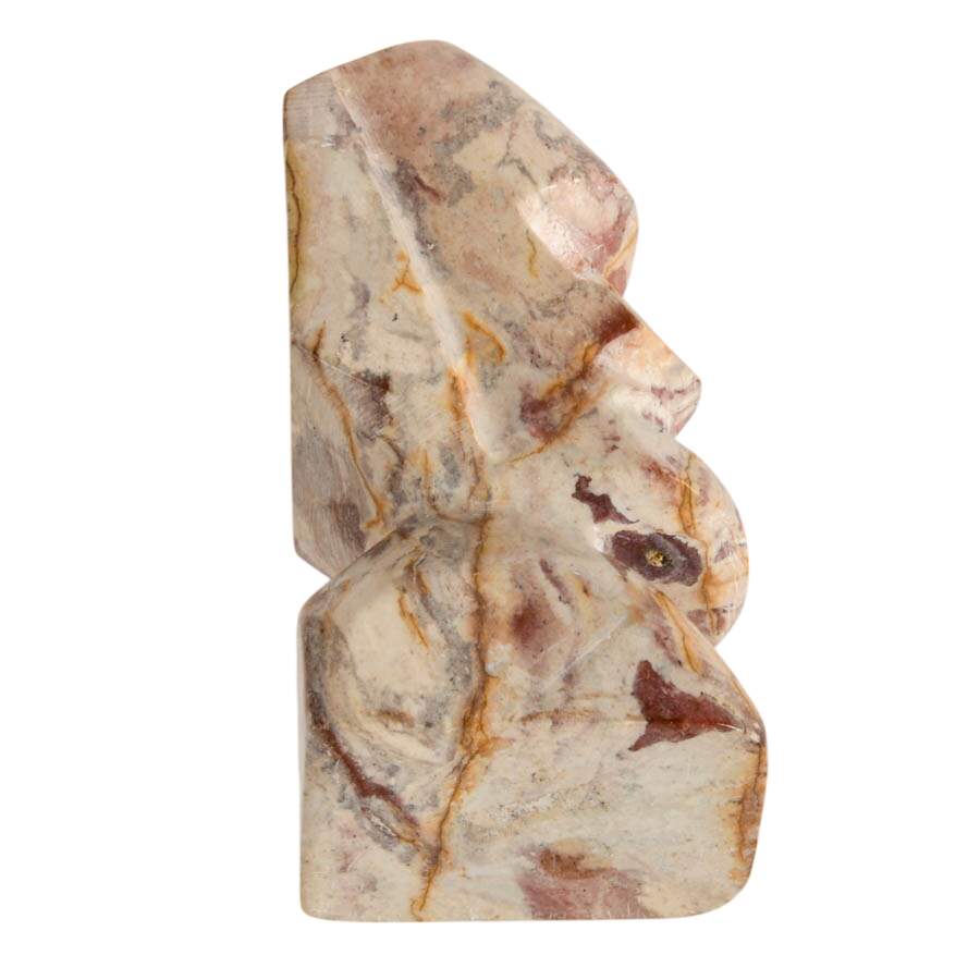 Easter Island-Style Pink Marble Statue-6