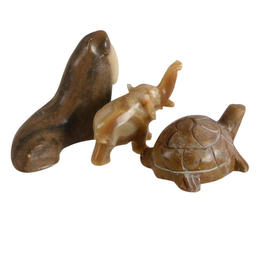 Trio of Stone Animals-5