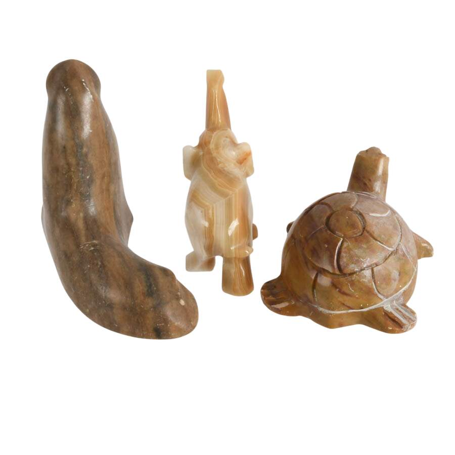 Trio of Stone Animals-4