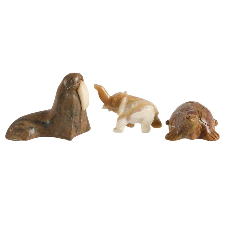 Trio of Stone Animals-3