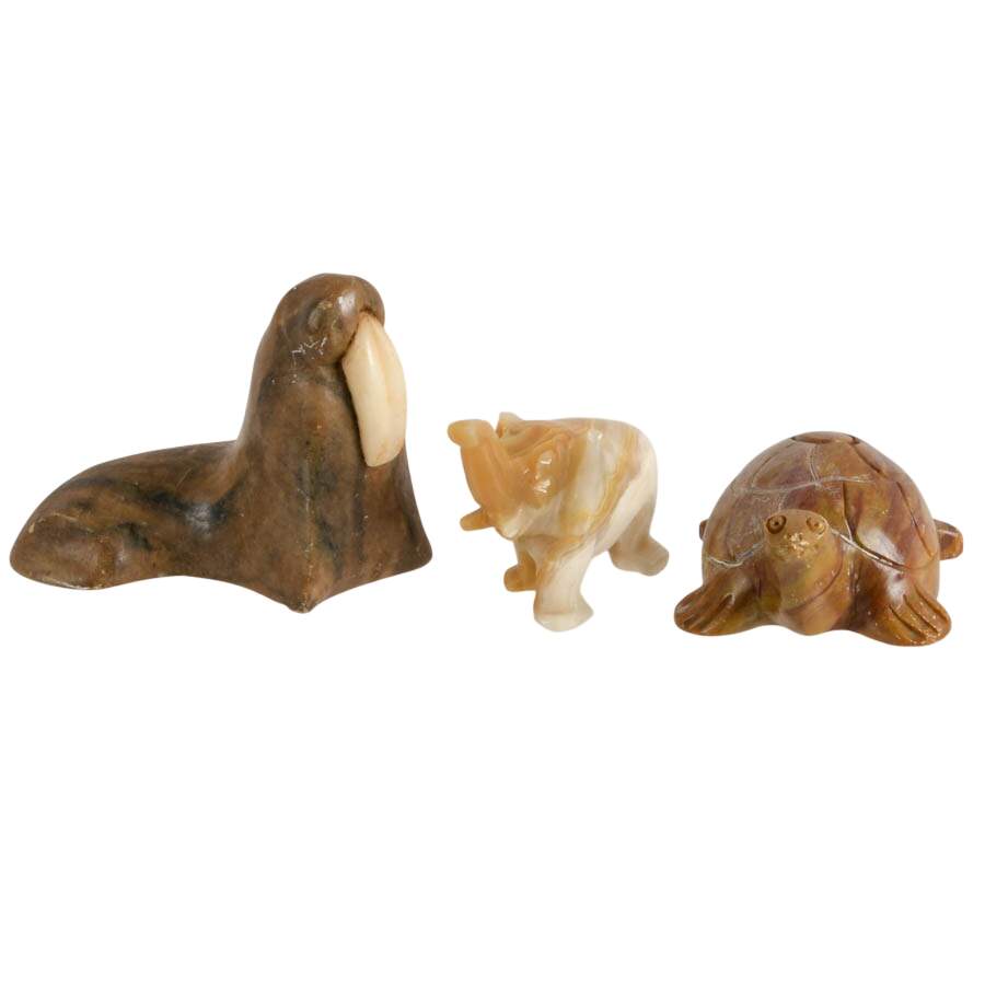 Trio of Stone Animals-2