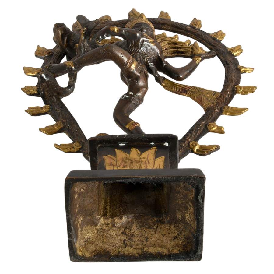 Cold-Painted Spelter Statue of Lord Shiva in his Nataraja Form-8