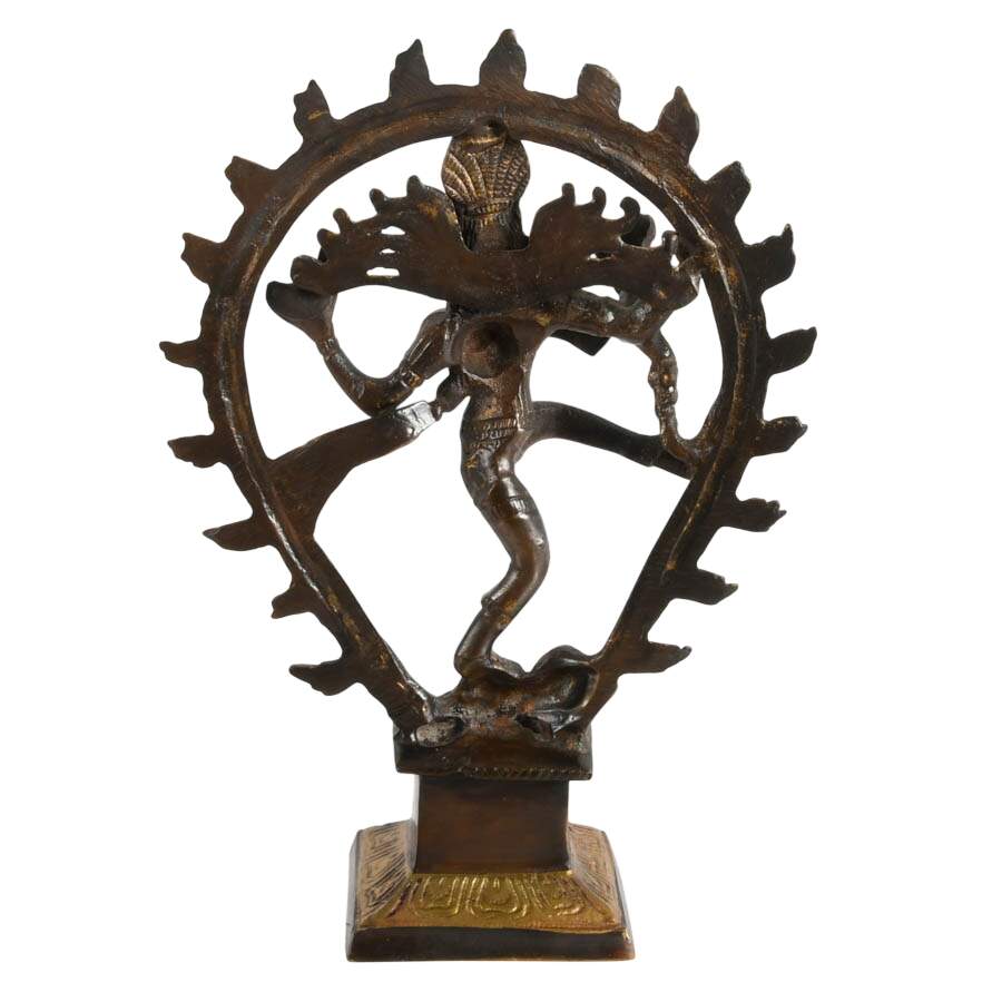 Cold-Painted Spelter Statue of Lord Shiva in his Nataraja Form-6
