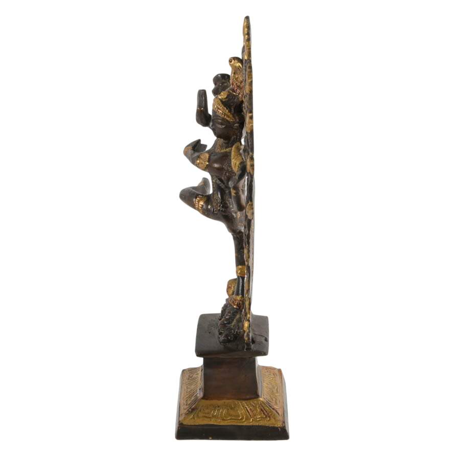 Cold-Painted Spelter Statue of Lord Shiva in his Nataraja Form-5