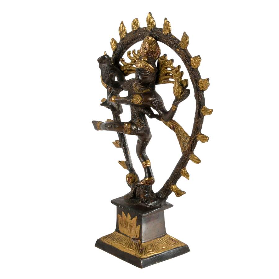 Cold-Painted Spelter Statue of Lord Shiva in his Nataraja Form-4