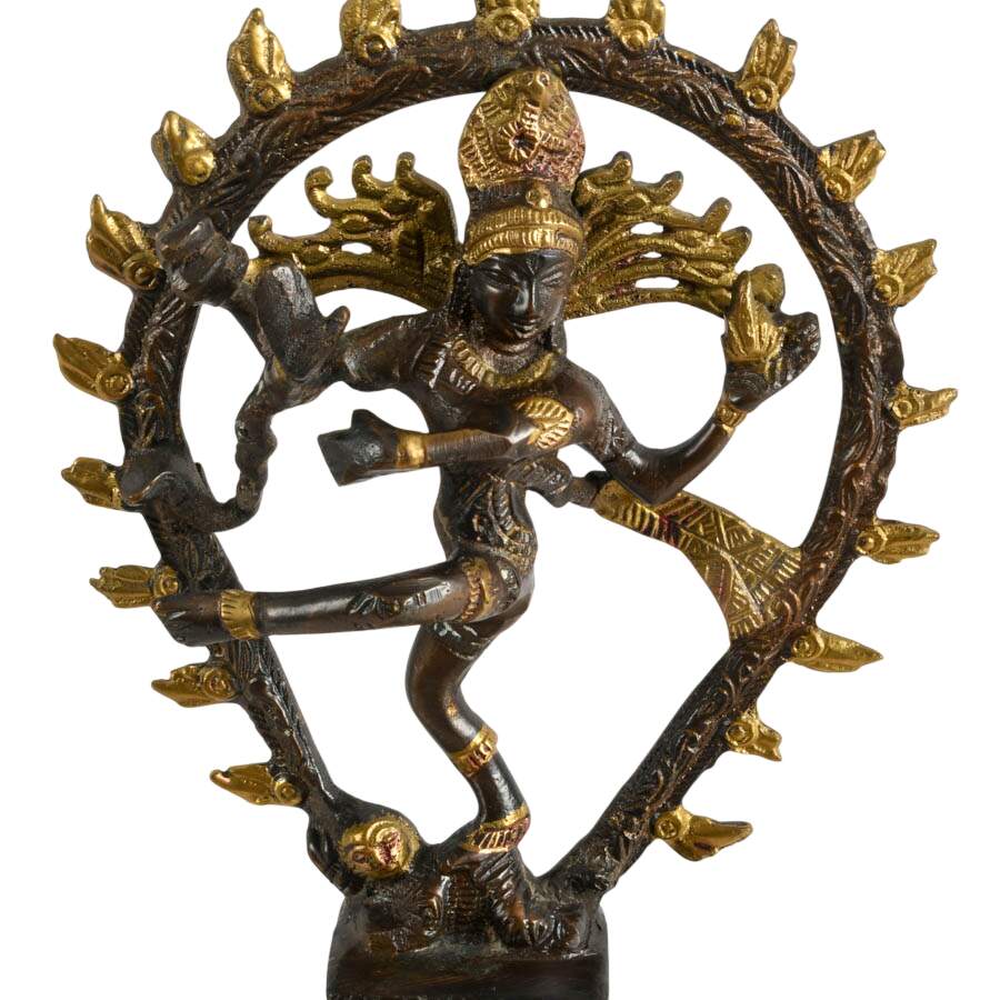 Cold-Painted Spelter Statue of Lord Shiva in his Nataraja Form-3