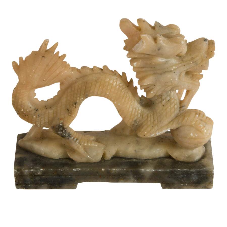 Chinese Hand-Carved Soapstone Dragon-6