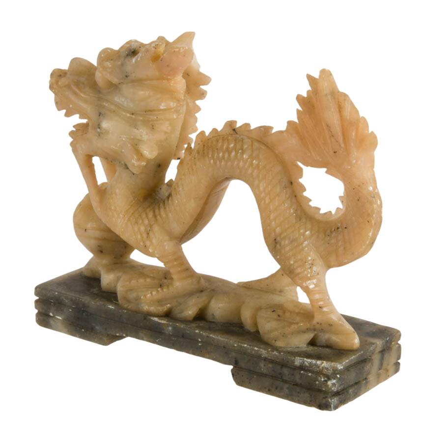 Chinese Hand-Carved Soapstone Dragon-3