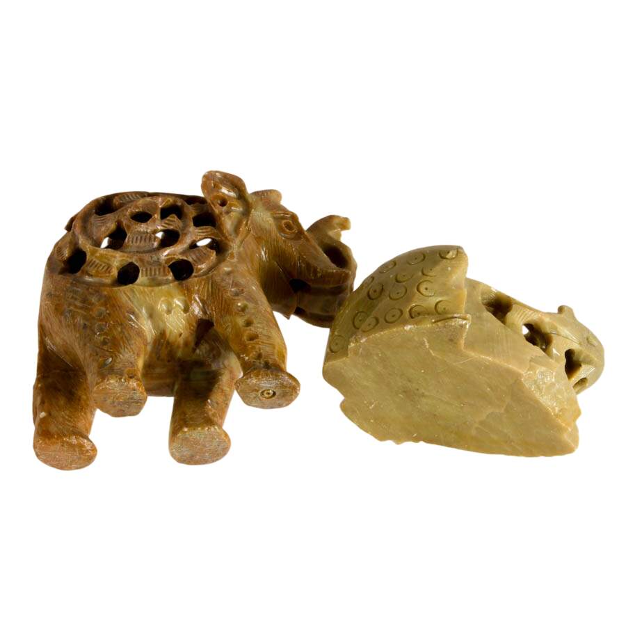 Pair of Soapstone Carved Animals-10