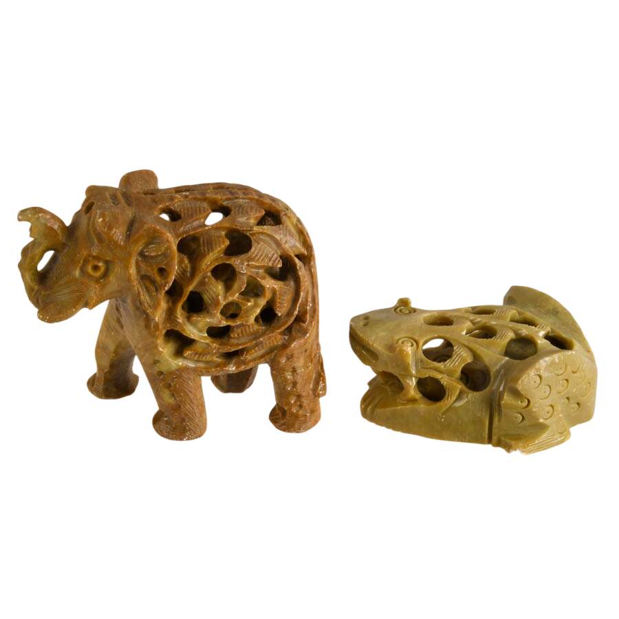 Pair of Soapstone Carved Animals-5
