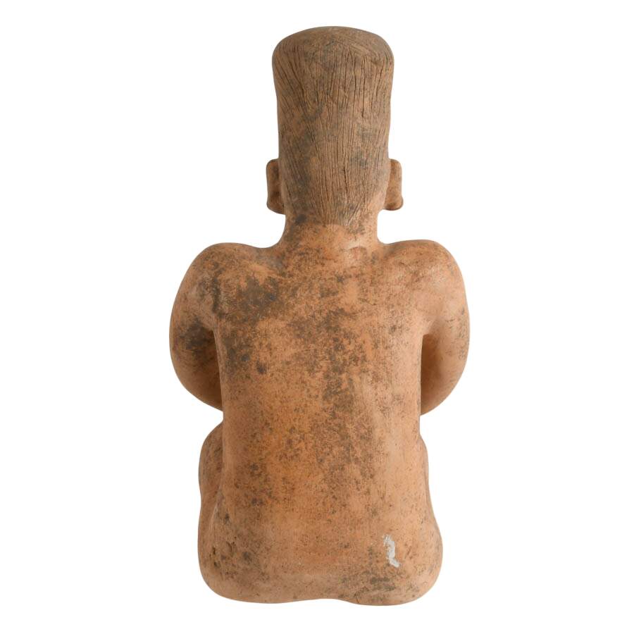 Mesoamerican-Style Seated Pottery Figure-8