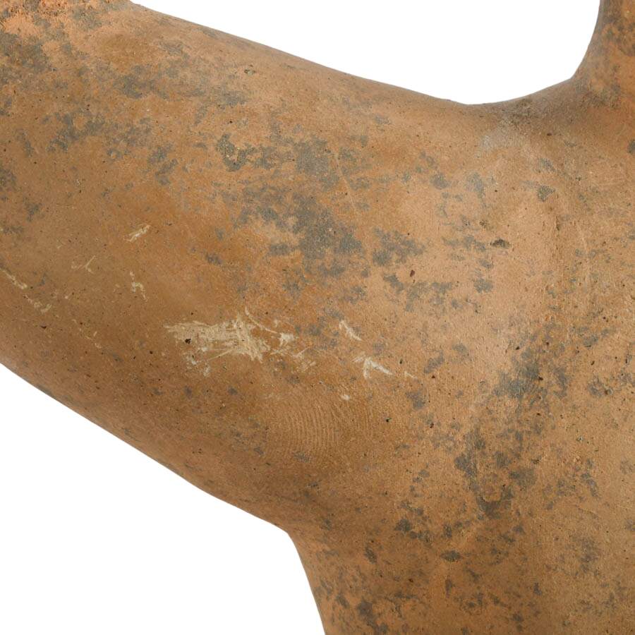 Olmec-Style Mexican Seated Pottery Figure-9