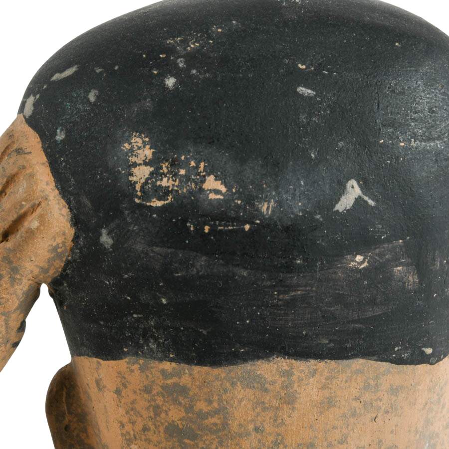 Olmec-Style Mexican Seated Pottery Figure-8