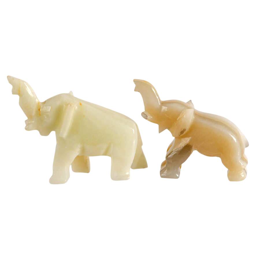 Herd of Light-Colored Stone Elephants-6