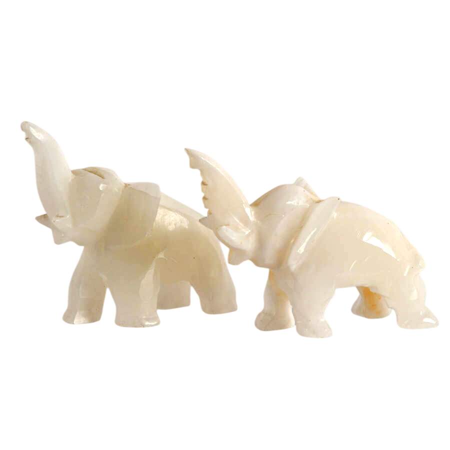 Herd of Light-Colored Stone Elephants-2