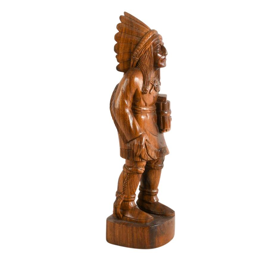 Carved Wood Native American Chief Figure-8