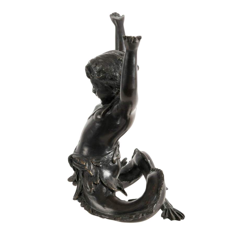 Single Bronze Putti Di Mare Figure-7