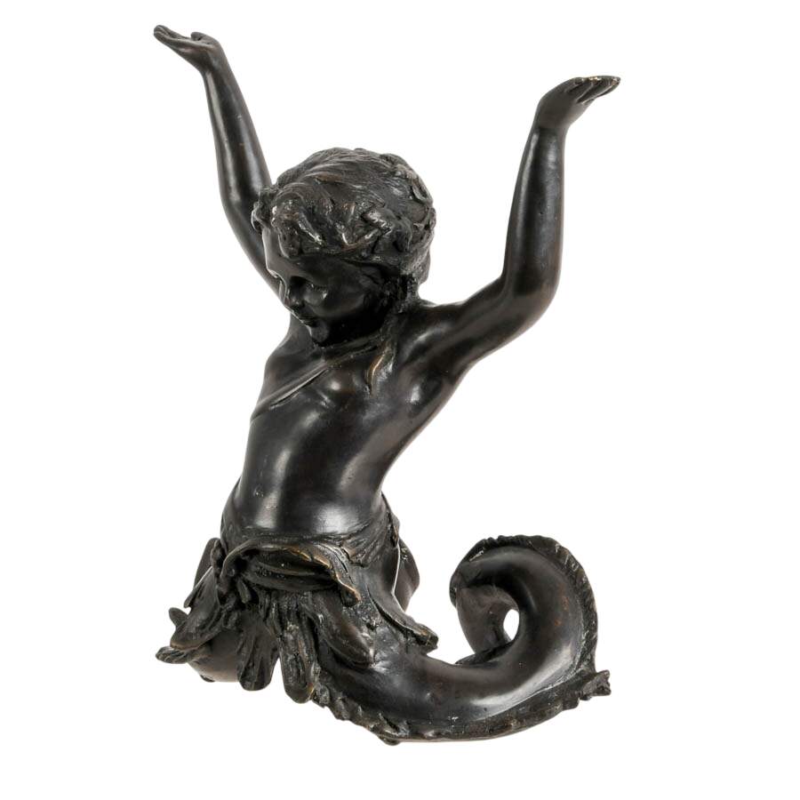 Single Bronze Putti Di Mare Figure-6