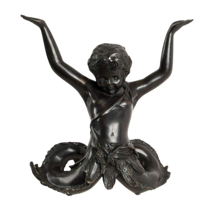 Single Bronze Putti Di Mare Figure-1