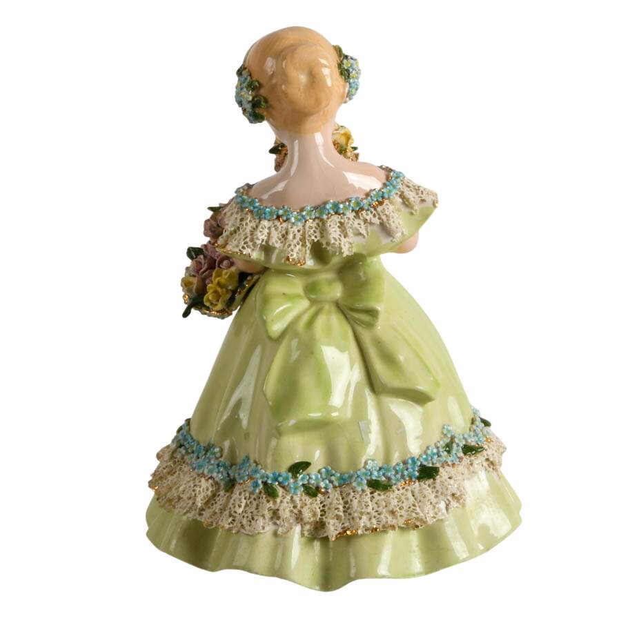 Signed Hand-Painted Christmas 1955 Claire & Louise Porcelain Figurine-7